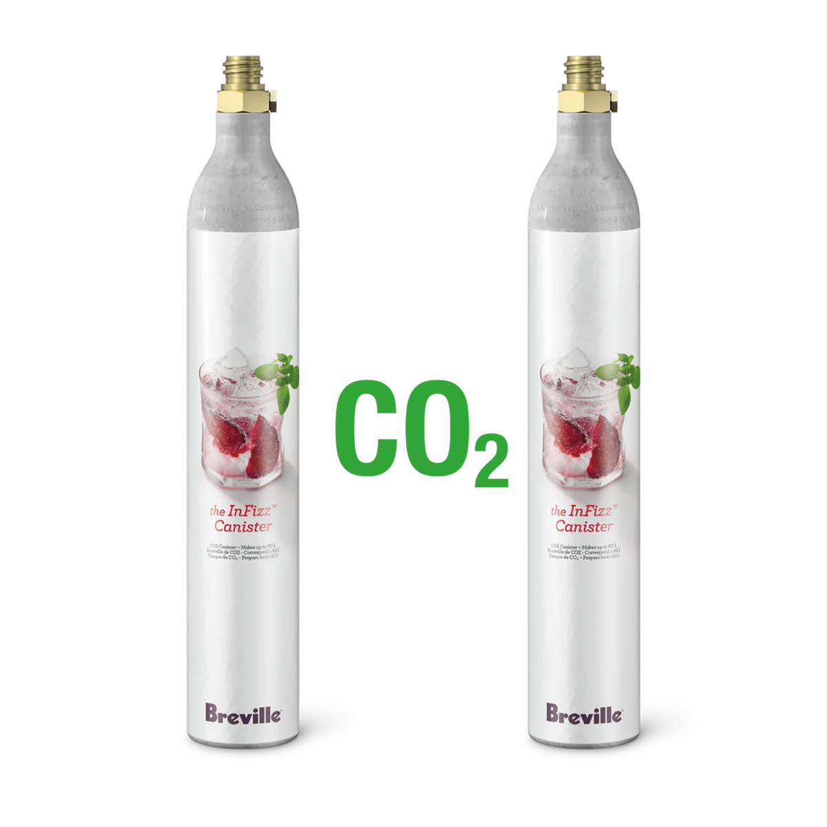 the InFizz™ CO₂ Gas Canisters (2-pack)